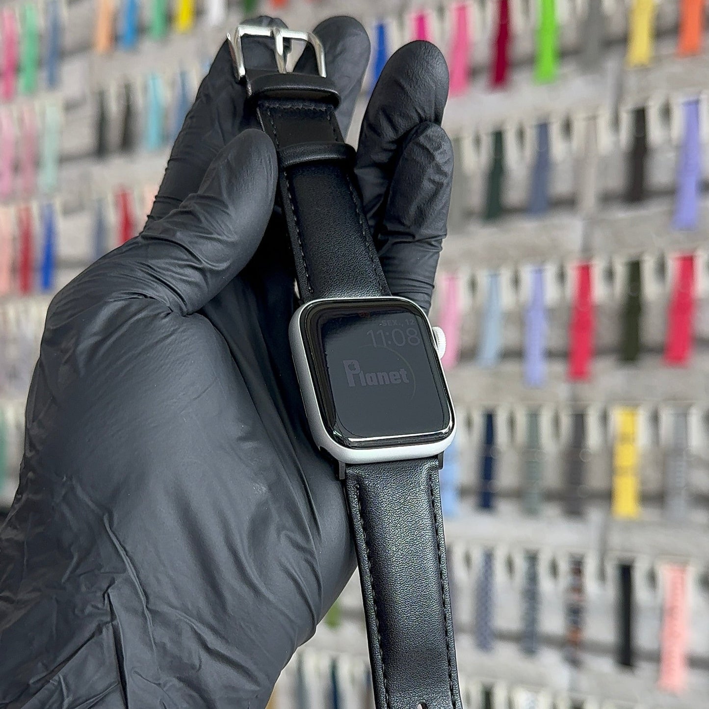 Pulseira Couro Genuíno com Fecho para Apple Watch